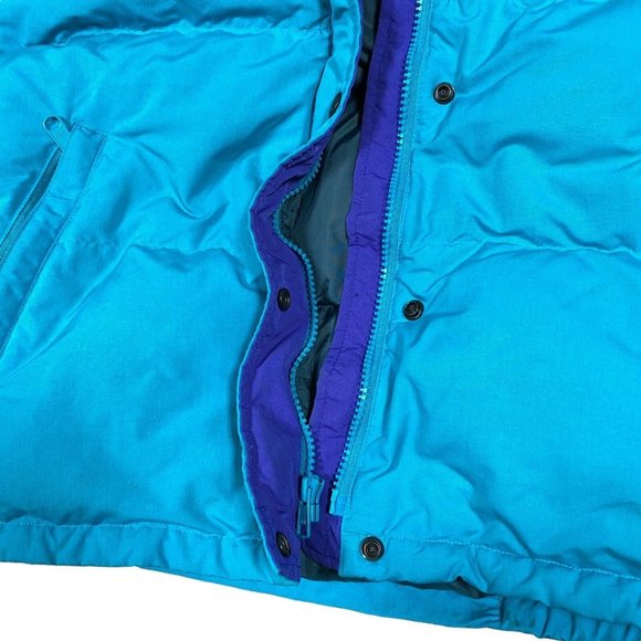 Vintage 90s 80s The North Face Women's M Puffer Teal Vest Nuptse Ski Snowboard - Picture 2 of 10